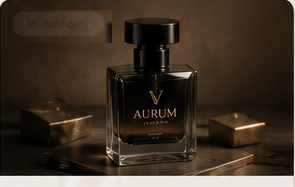 Aurum Perfumes product photoshoot