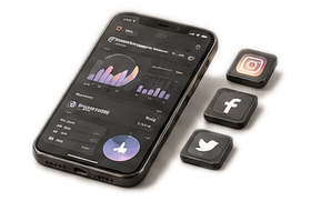 Digital marketing phone dashboard